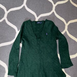 Ralph Lauren Dark Green V-Neck Sweater